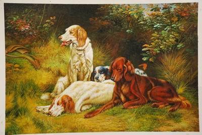 unknow artist Dogs 033 oil painting picture